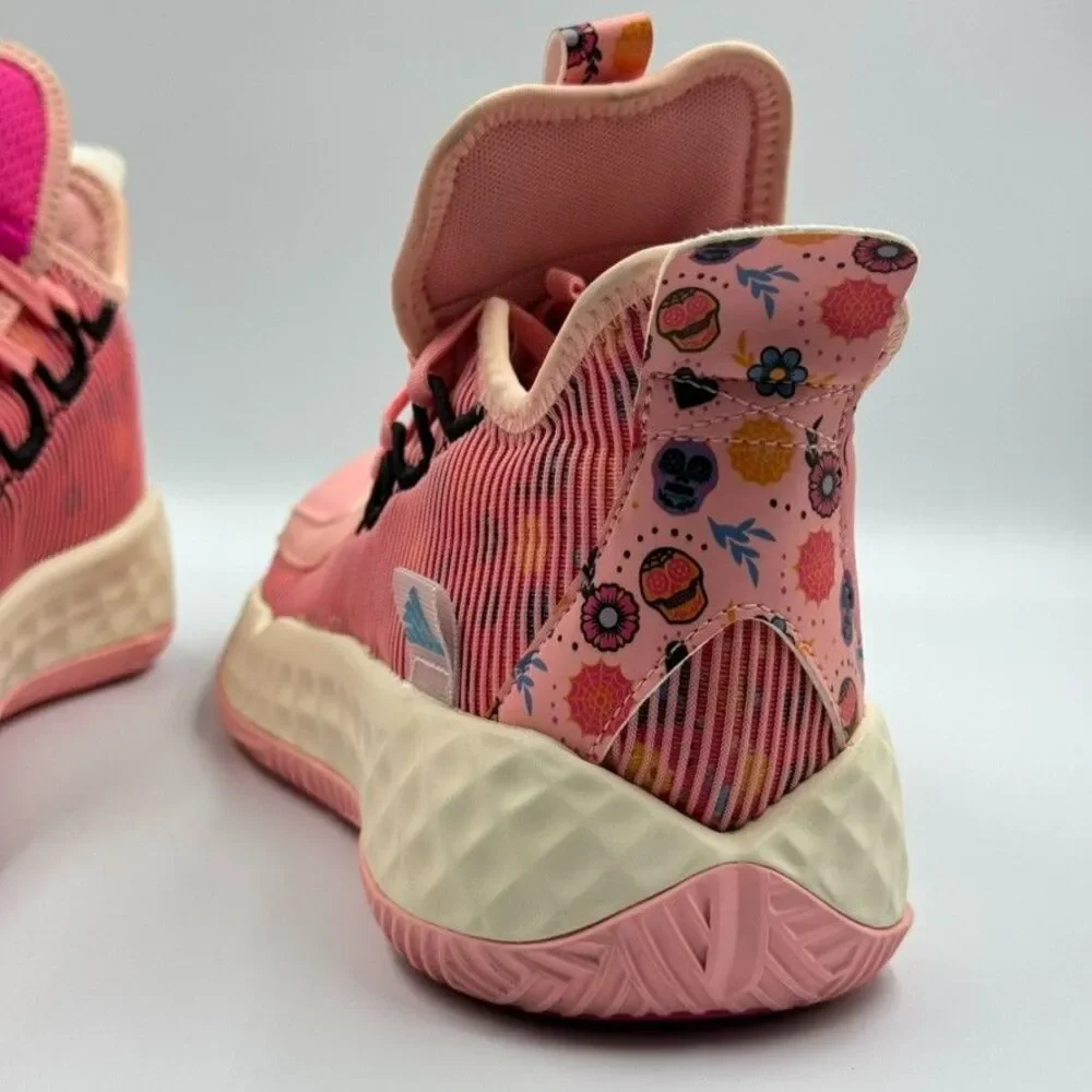 Adidas Mens 7 Pink Harden Vol. 5 Sugar Skull Dia de los Muertos Boost